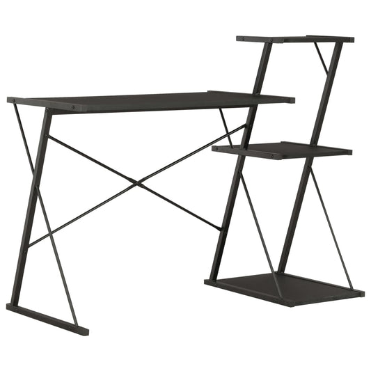 Schreibtisch mit Regal Schwarz 116×50×93 cm - Pazzar.ch