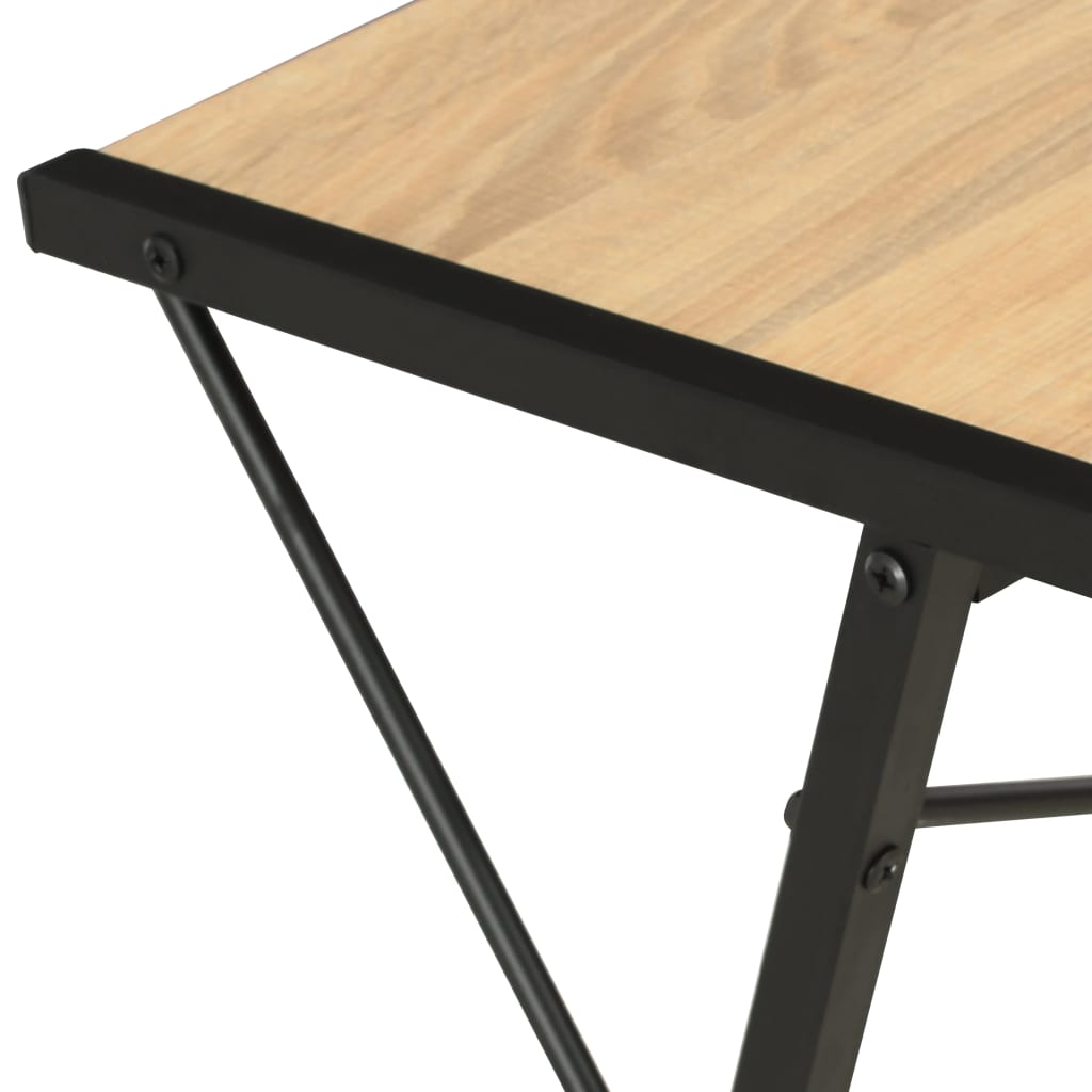 Schreibtisch mit Regal Schwarz und Eiche 116×50×93 cm - Pazzar.ch