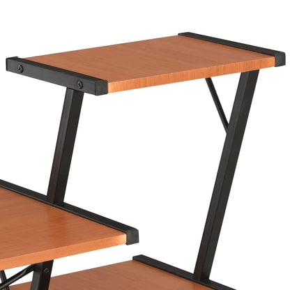 Schreibtisch mit Regal Schwarz und Braun 116×50×93 cm - Pazzar.ch