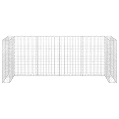 Gabionenwand für Mülltonnen Verzinkter Stahl 320×100×120 cm - Pazzar.ch