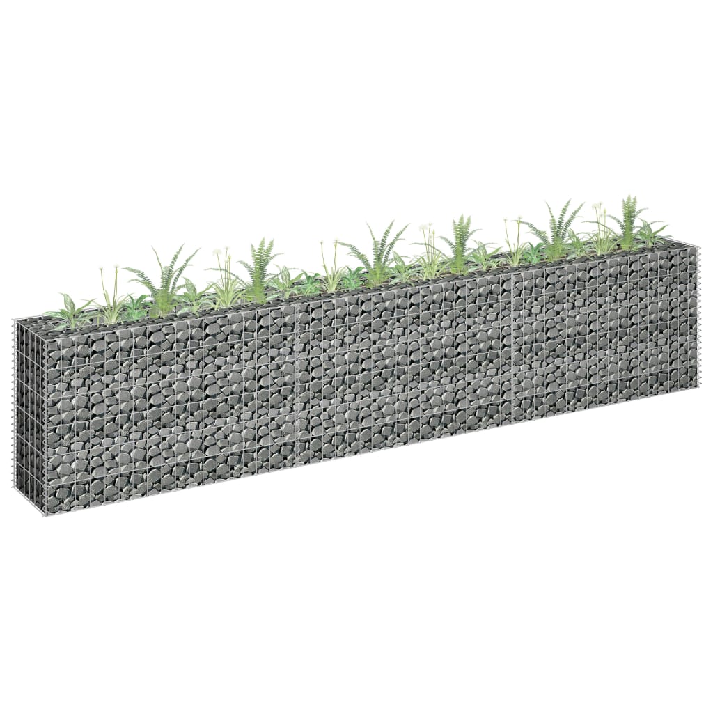 Gabionen-Hochbeet Verzinkter Stahl 270×30×60 cm - Pazzar.ch