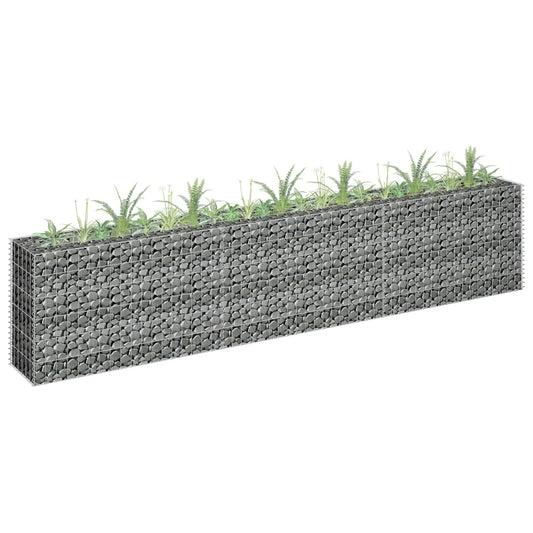 Gabionen-Hochbeet Verzinkter Stahl 270×30×60 cm - Pazzar.ch