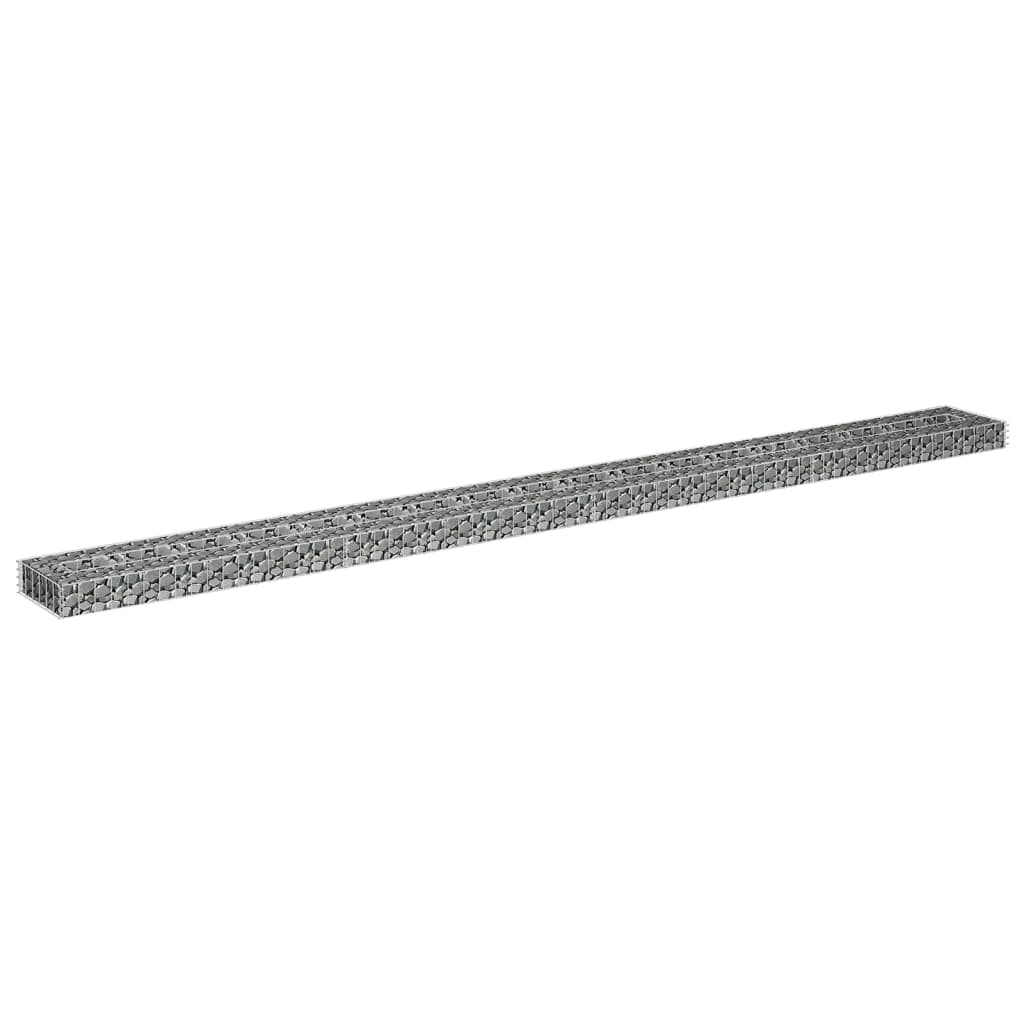 Gabionen-Hochbeet Verzinkter Stahl 360x30x10 cm - Pazzar.ch