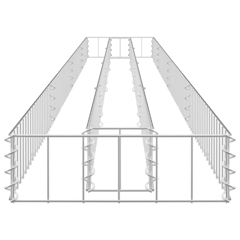 Gabionen-Hochbeet Verzinkter Stahl 360x30x10 cm - Pazzar.ch