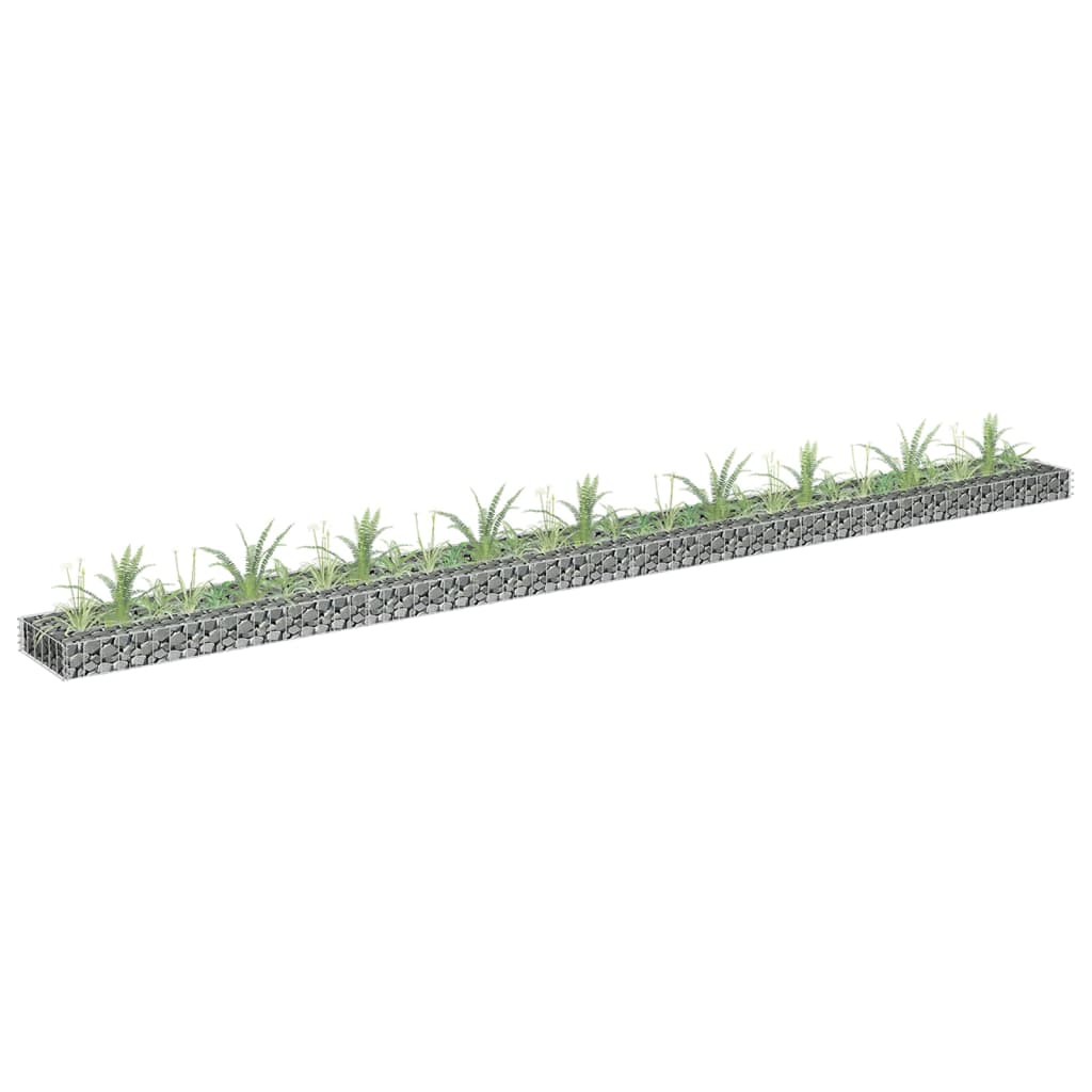 Gabionen-Hochbeet Verzinkter Stahl 360x30x10 cm - Pazzar.ch