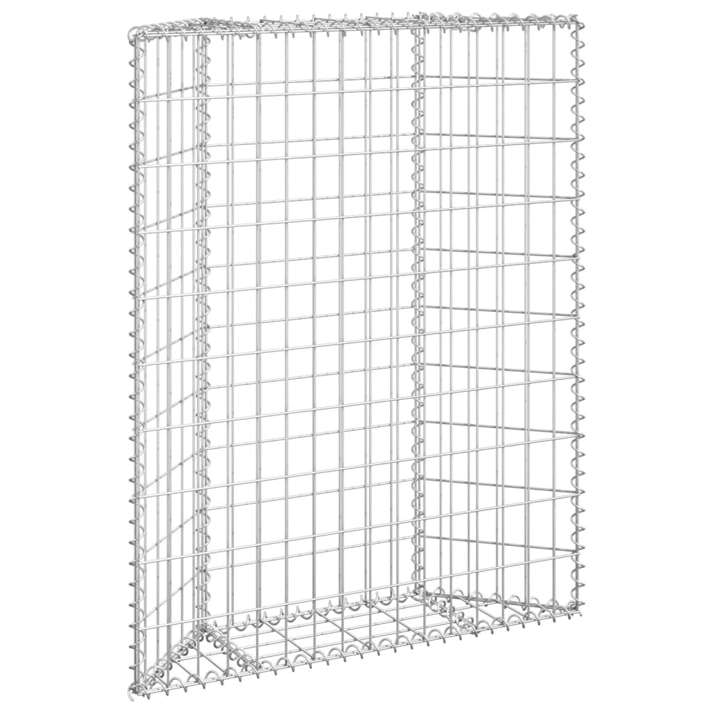 Gabionen-Hochbeet Trapezform Verzinkter Stahl 80x20x100 cm - Pazzar.ch