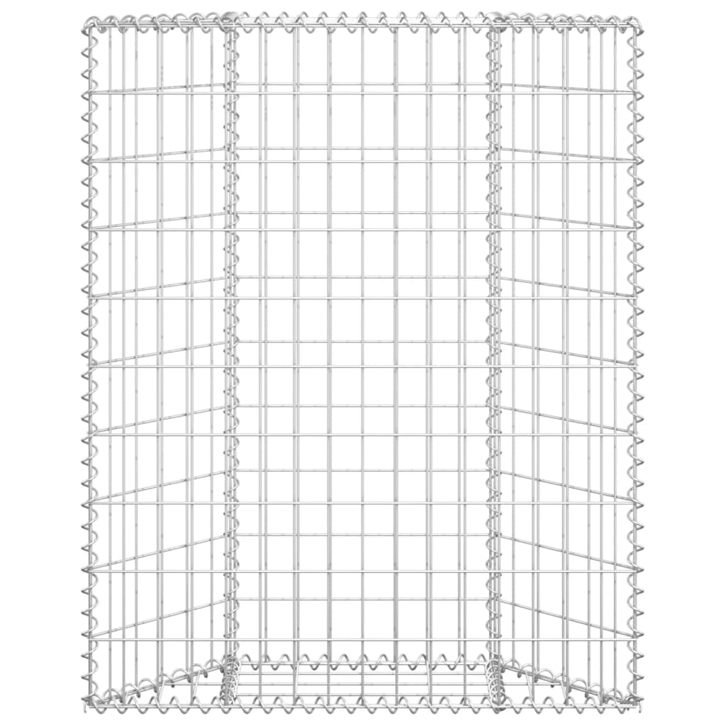 Gabionen-Hochbeet Trapezform Verzinkter Stahl 80x20x100 cm - Pazzar.ch