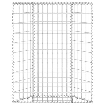 Gabionen-Hochbeet Trapezform Verzinkter Stahl 80x20x100 cm - Pazzar.ch