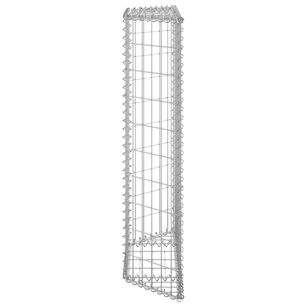 Gabionen-Hochbeet Trapezform Verzinkter Stahl 80x20x100 cm - Pazzar.ch