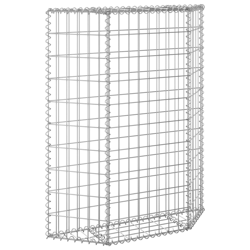 Gabionen-Hochbeet Trapezform Verzinkter Stahl 80x20x100 cm - Pazzar.ch