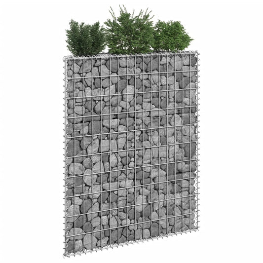 Gabionen-Hochbeet Trapezform Verzinkter Stahl 80x20x100 cm - Pazzar.ch