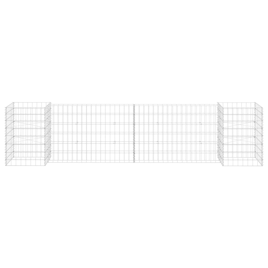 H-förmiger Gabionen-Pflanzkorb Stahldraht 260x40x60 cm - Pazzar.ch