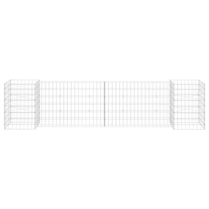 H-förmiger Gabionen-Pflanzkorb Stahldraht 260x40x60 cm - Pazzar.ch