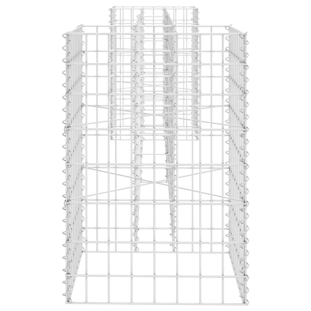 H-förmiger Gabionen-Pflanzkorb Stahldraht 260x40x60 cm - Pazzar.ch