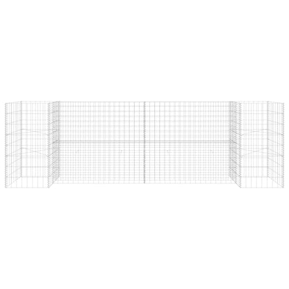 H-förmiger Gabionen-Pflanzkorb Stahldraht 260x40x80 cm - Pazzar.ch