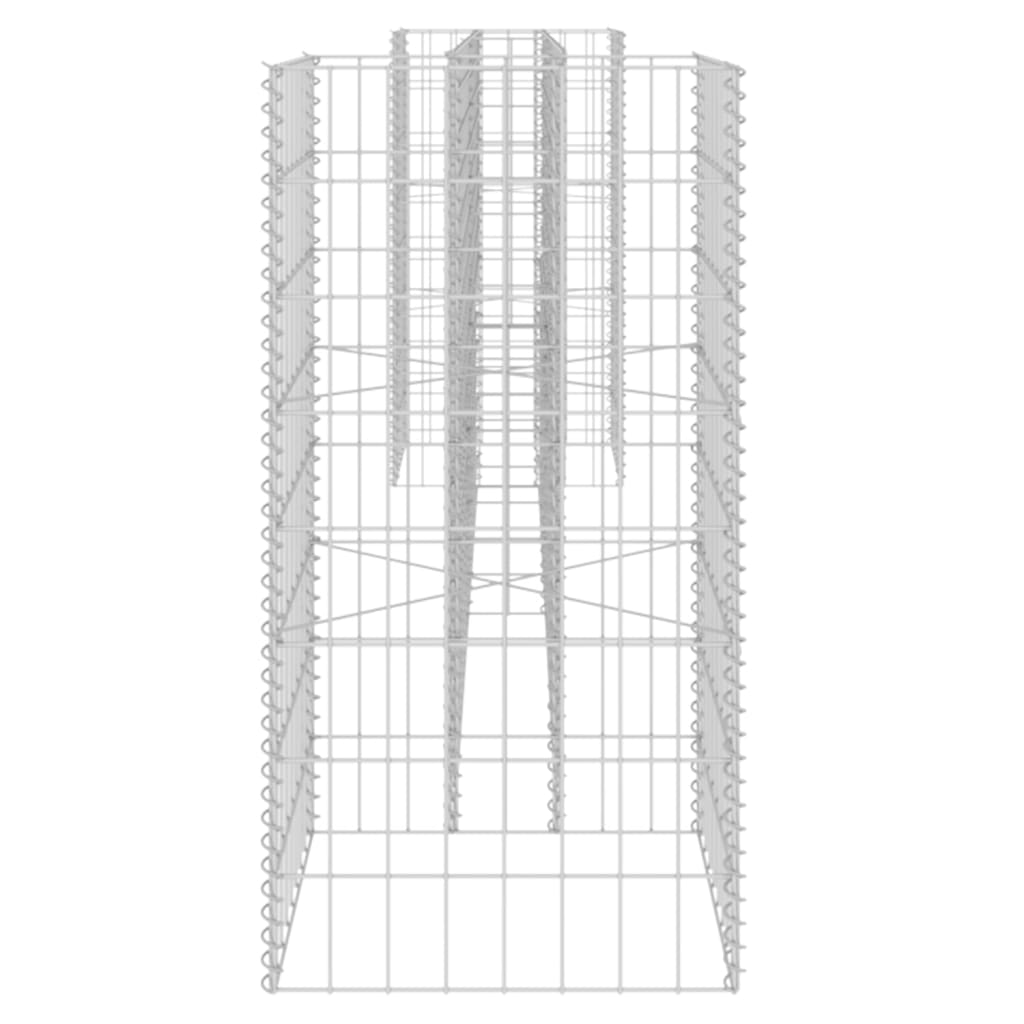 H-förmiger Gabionen-Pflanzkorb Stahldraht 260x40x80 cm - Pazzar.ch