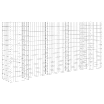 H-förmiger Gabionen-Pflanzkorb Stahldraht 260x40x120 cm - Pazzar.ch
