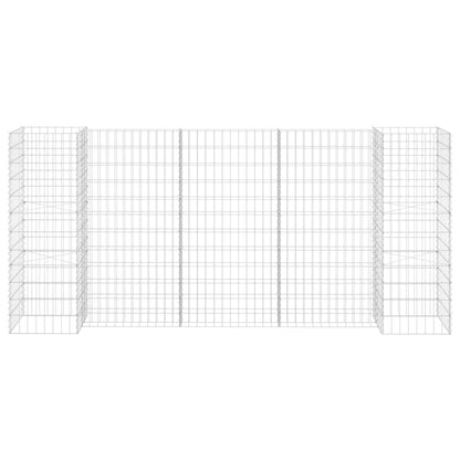 H-förmiger Gabionen-Pflanzkorb Stahldraht 260x40x120 cm - Pazzar.ch