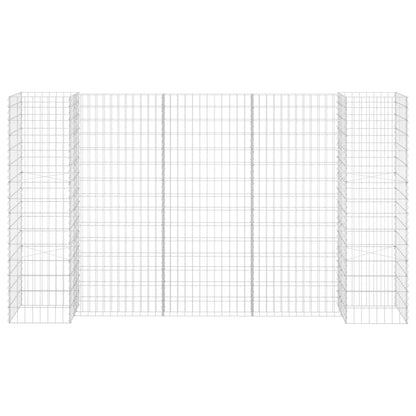 H-förmiger Gabionen-Pflanzkorb Stahldraht 260x40x150 cm - Pazzar.ch
