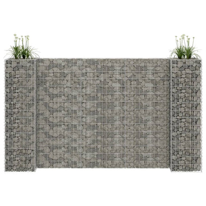 H-förmiger Gabionen-Pflanzkorb Stahldraht 260x40x150 cm - Pazzar.ch