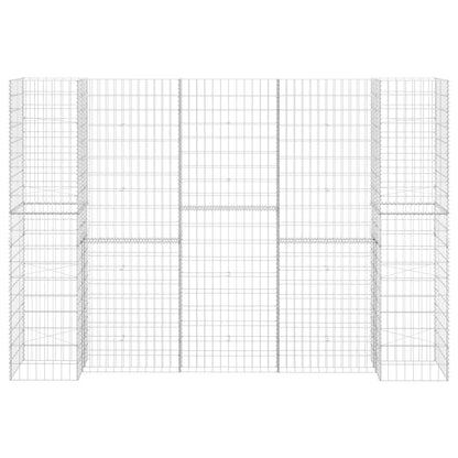 H-förmiger Gabionen-Pflanzkorb Stahldraht 260x40x180 cm - Pazzar.ch