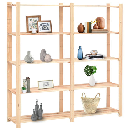 Lagerregal mit 5 Böden 170×38×170 cm Kiefer Massivholz 500 kg - Pazzar.ch