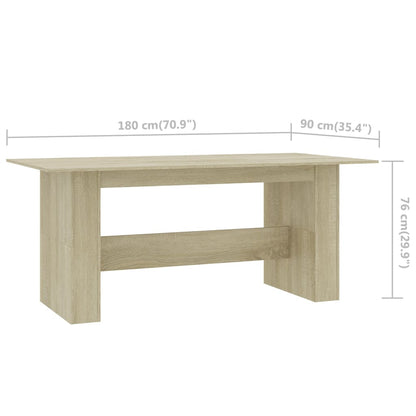 Esstisch Sonoma-Eiche 180x90x76 cm Holzwerkstoff - Pazzar.ch