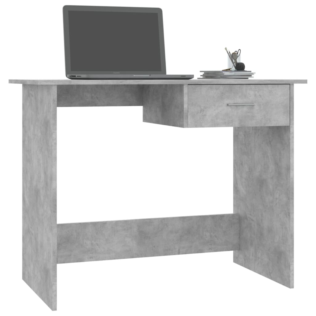 Schreibtisch Betongrau 100×50×76 cm Holzwerkstoff - Pazzar.ch