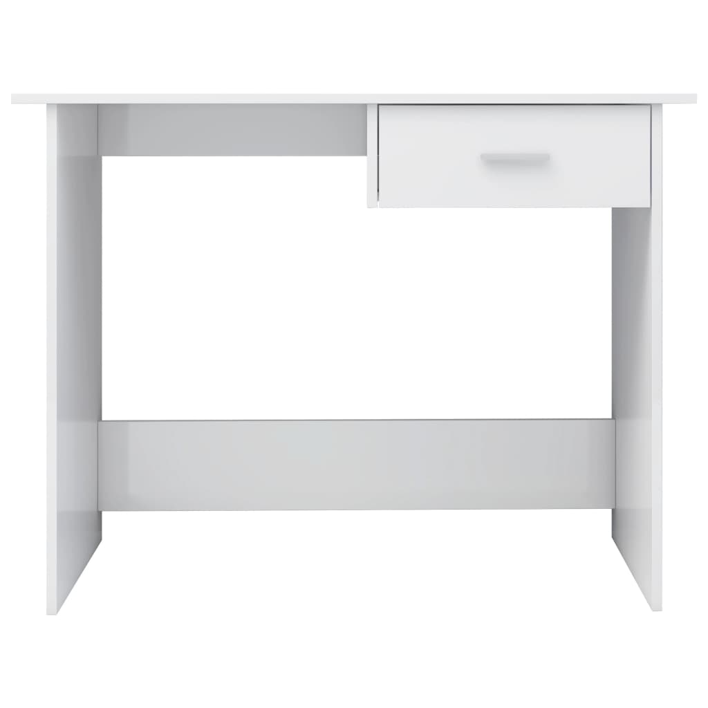 Schreibtisch Hochglanz-Weiß 100×50×76 cm Holzwerkstoff - Pazzar.ch