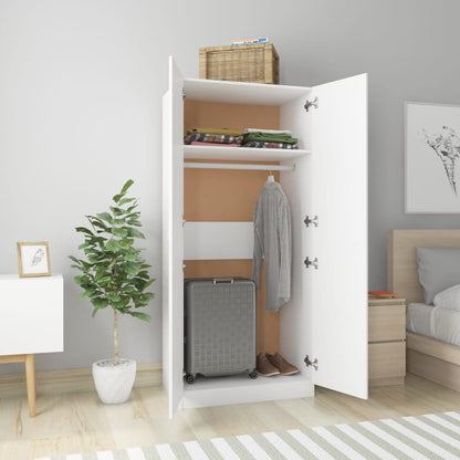 Kleiderschrank Weiß 80x52x180 cm Holzwerkstoff - Pazzar.ch