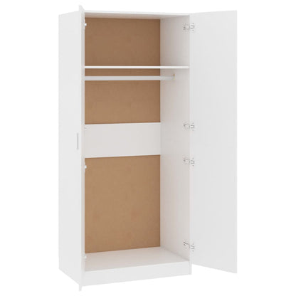Kleiderschrank Weiß 80x52x180 cm Holzwerkstoff - Pazzar.ch