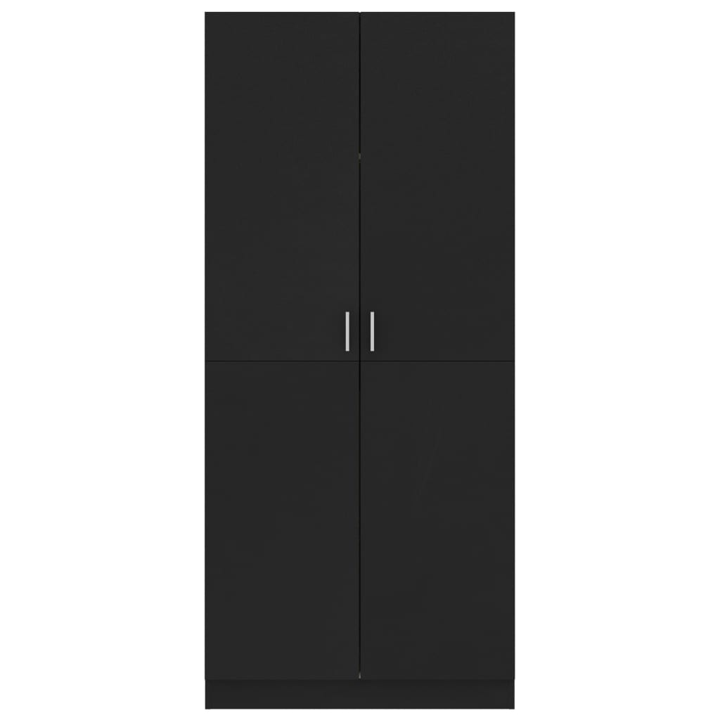 Kleiderschrank Schwarz 80x52x180 cm Holzwerkstoff - Pazzar.ch