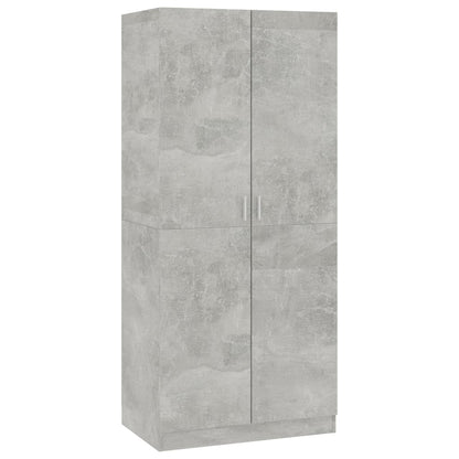 Kleiderschrank Betongrau 80x52x180 cm Holzwerkstoff - Pazzar.ch