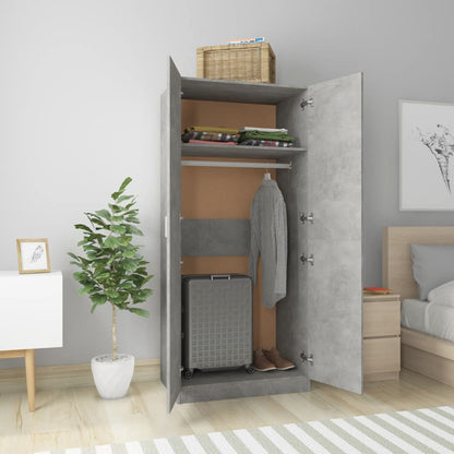 Kleiderschrank Betongrau 80x52x180 cm Holzwerkstoff - Pazzar.ch