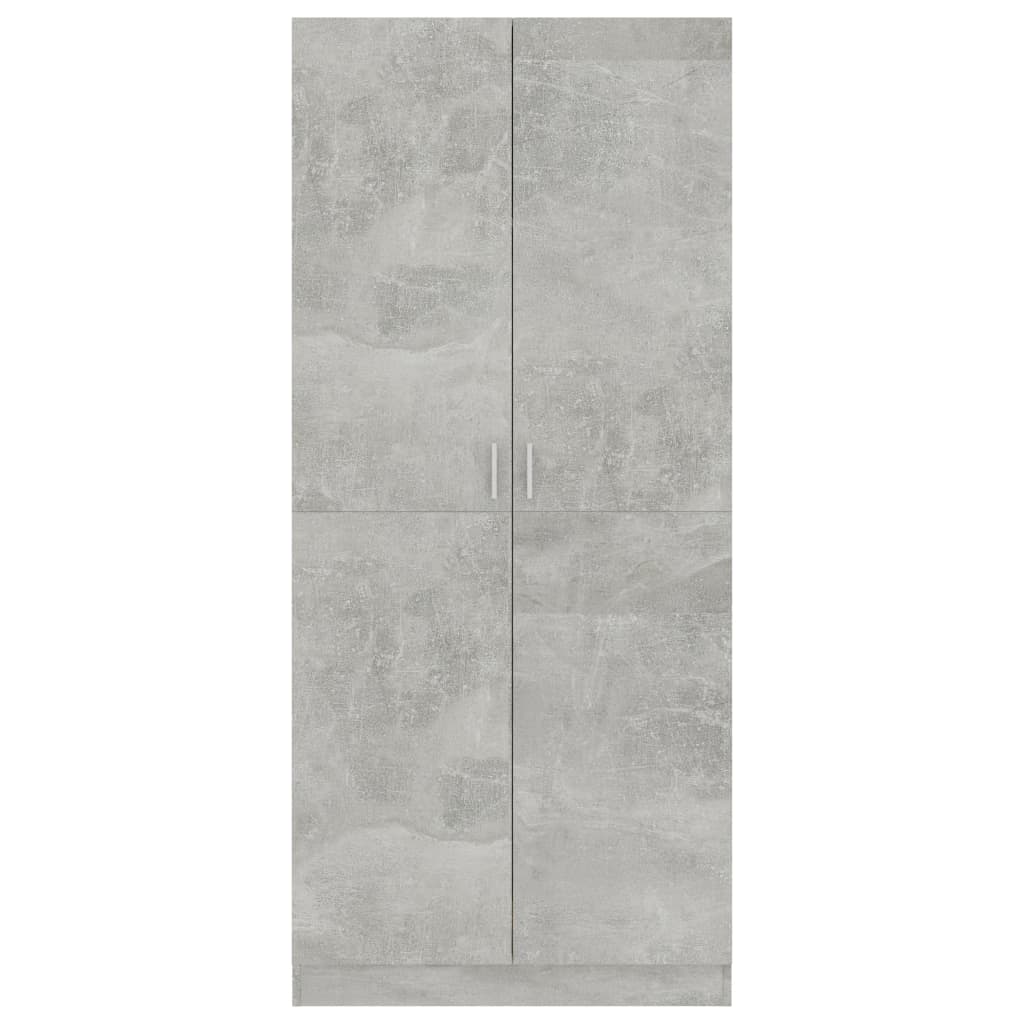 Kleiderschrank Betongrau 80x52x180 cm Holzwerkstoff - Pazzar.ch