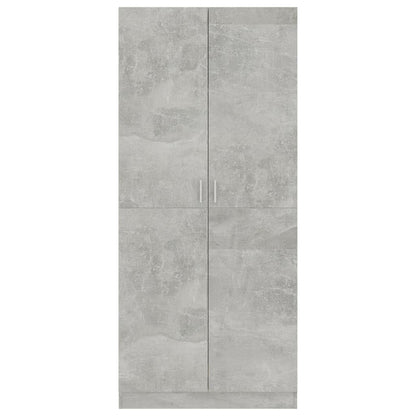 Kleiderschrank Betongrau 80x52x180 cm Holzwerkstoff - Pazzar.ch