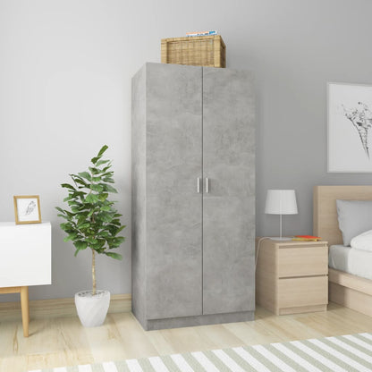 Kleiderschrank Betongrau 80x52x180 cm Holzwerkstoff - Pazzar.ch
