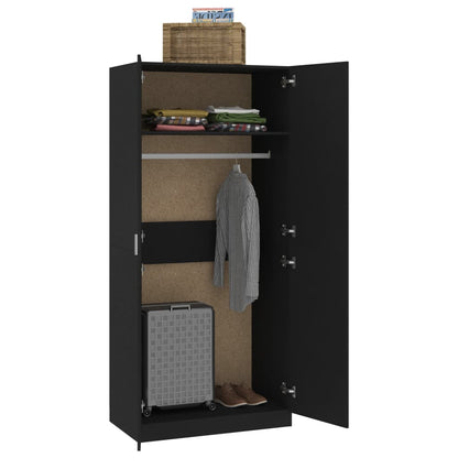 Kleiderschrank Schwarz 90x52x200 cm Holzwerkstoff - Pazzar.ch