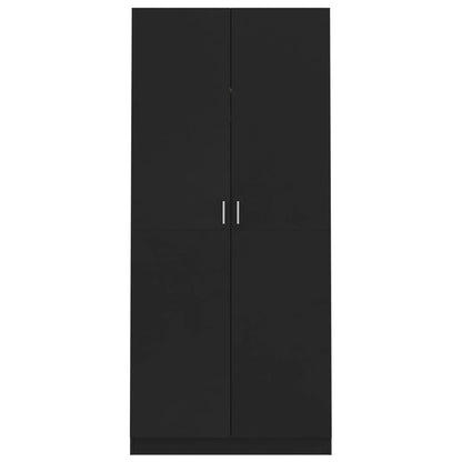 Kleiderschrank Schwarz 90x52x200 cm Holzwerkstoff - Pazzar.ch