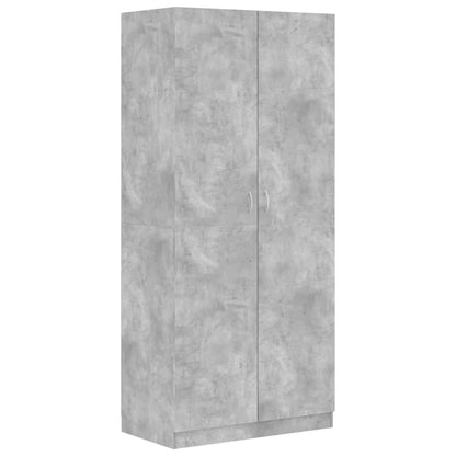 Kleiderschrank Betongrau 90x52x200 cm Holzwerkstoff - Pazzar.ch