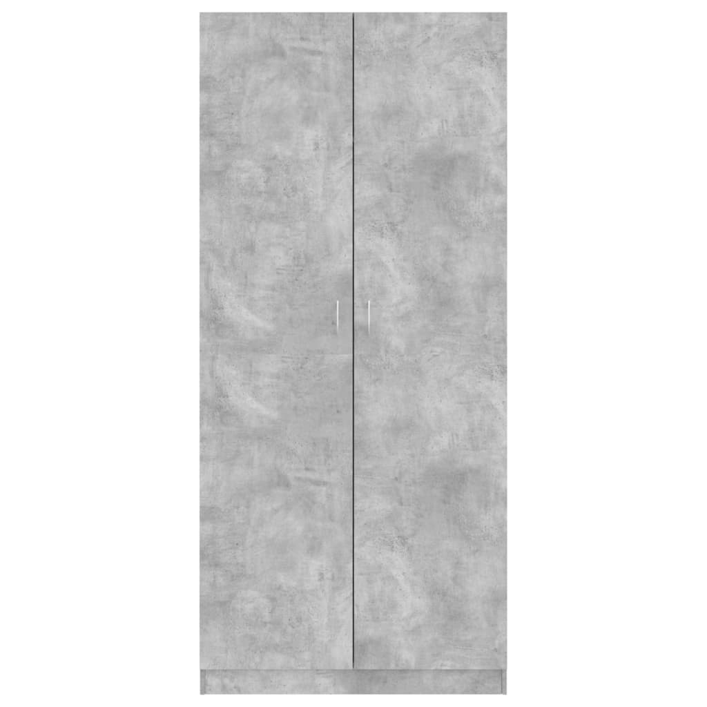 Kleiderschrank Betongrau 90x52x200 cm Holzwerkstoff - Pazzar.ch