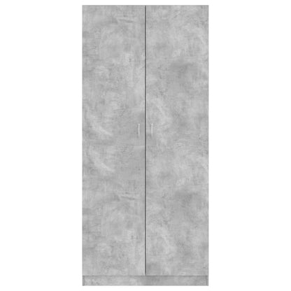 Kleiderschrank Betongrau 90x52x200 cm Holzwerkstoff - Pazzar.ch
