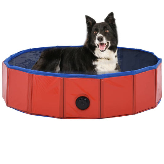 Hundepool Faltbar Rot 80×20 cm PVC - Pazzar.ch