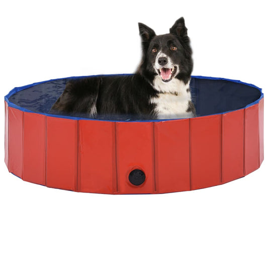 Hundepool Faltbar Rot 120 x 30 cm PVC - Pazzar.ch