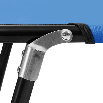 Klappbare Sonnenliege Blau Stahl - Pazzar.ch