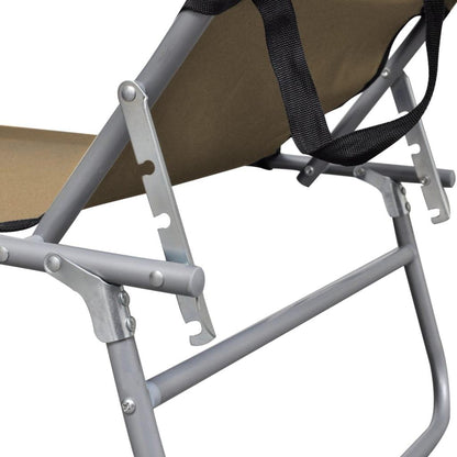 Klappliege mit Sonnenschutz Taupe Aluminium - Pazzar.ch