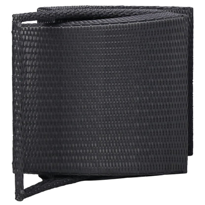Sonnenliege mit Auflage Poly Rattan Schwarz - Pazzar.ch