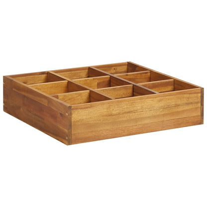 Garten-Hochbeet für Kräuter Massivholz Akazie 60 x 60 x 15 cm - Pazzar.ch