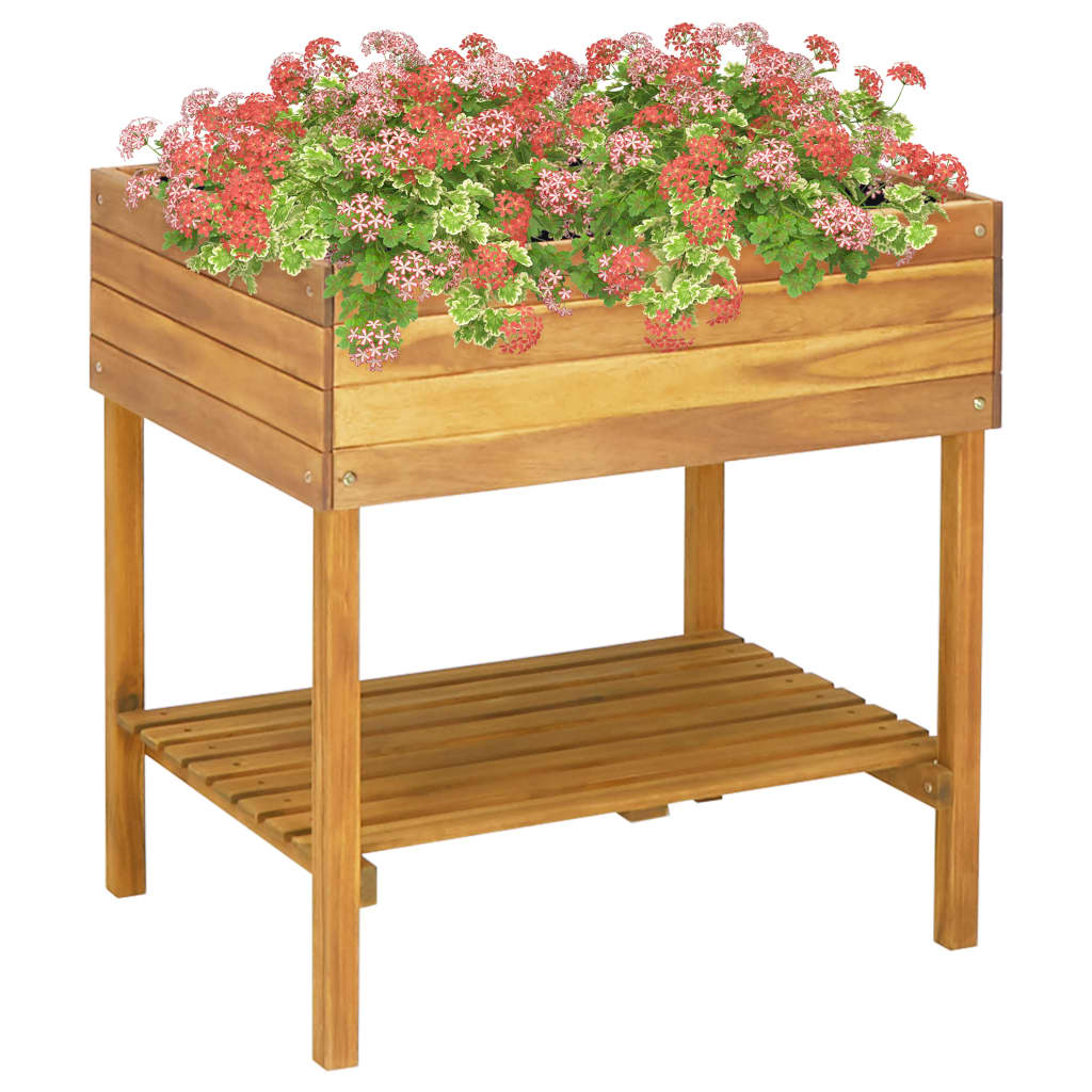 Hochkübel 78,5 x 58,5 x 78,5 cm Massivholz Akazie - Pazzar.ch