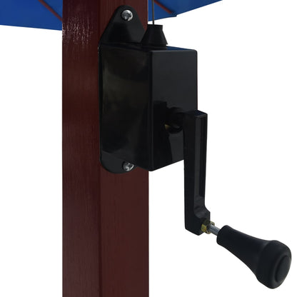 Ampelschirm mit Holzmast 400×300 cm Blau - Pazzar.ch